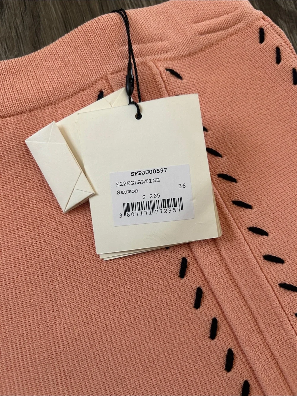 NWT Sandro Peach Eglantine Skater Skirt - Picture 6 of 9